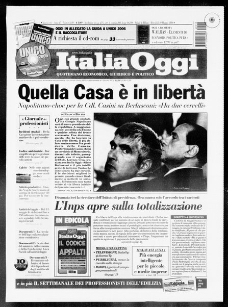 Italia oggi : quotidiano di economia finanza e politica